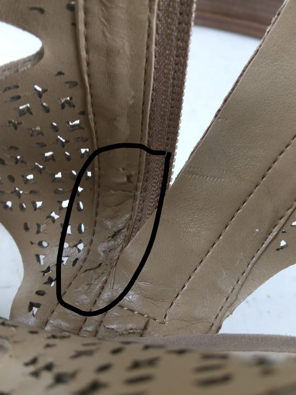 Vince Camuto Women's Taupe Laser-Cut Lace-Up Wedge Sandals Size 8 Suede Leather